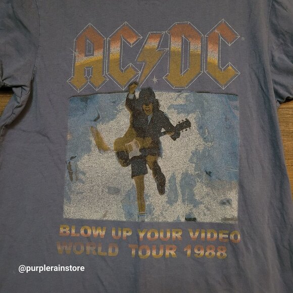 Recycled Karma ACDC Band 1998 World Tour T Shirt M Blow Up Your Video - Picture 2 of 9